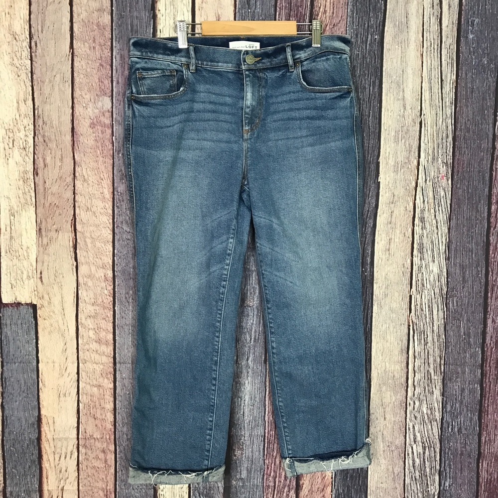 Ann Taylor LOFT Straight Crop Stretch Jeans 28/6